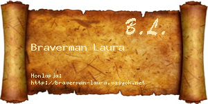 Braverman Laura névjegykártya
